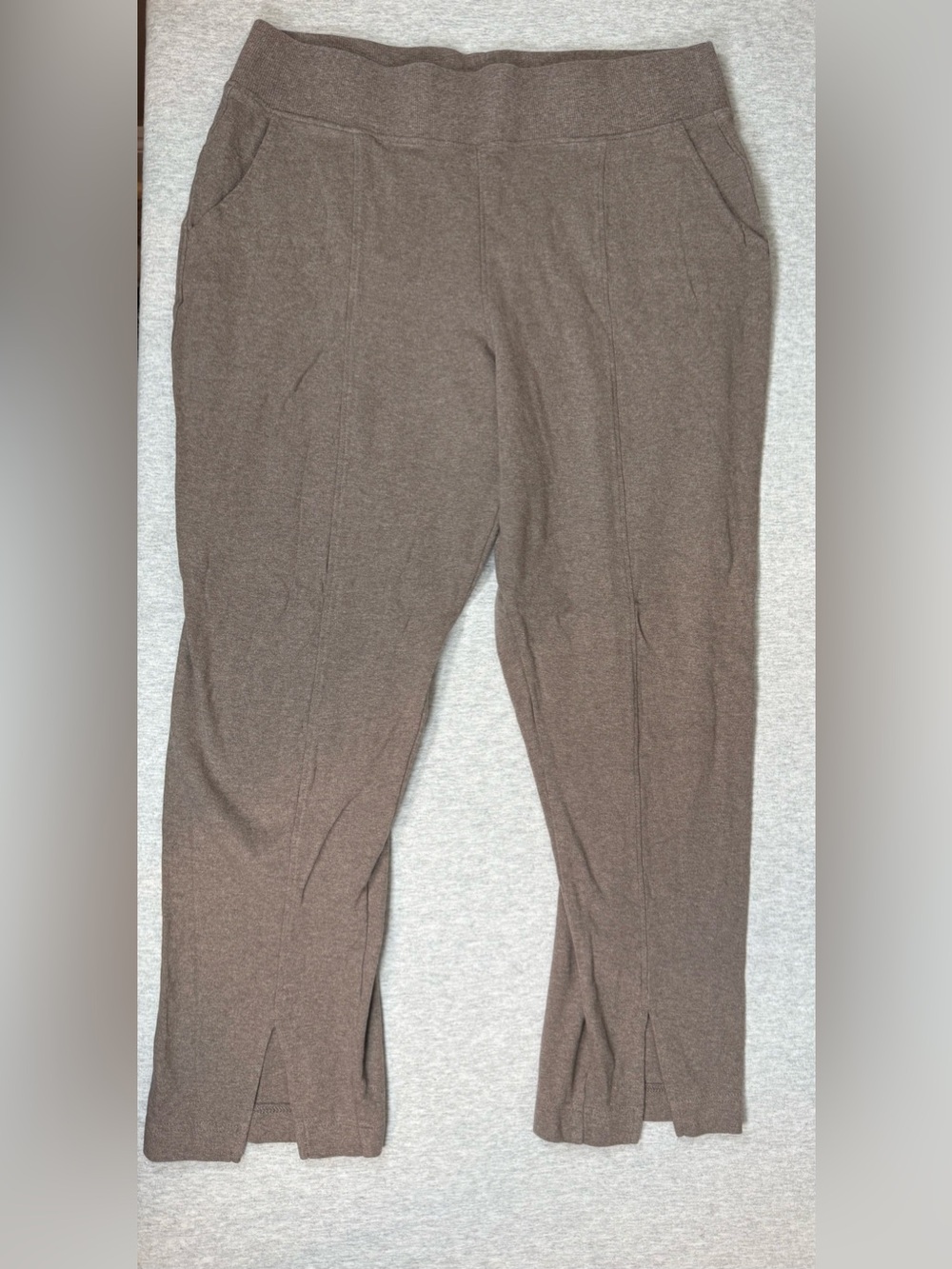 Pact Organic Airplane Tapered Leg Pants Deep Taupe Heather - Large - Picture 2 of 6